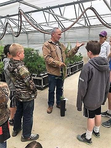 Students with the Alberton Afterschool Summer Program took a field trip last week to the tree nursery in Coeur d&#146;Alene to learn about the process of harvesting seeds and growing trees for transplant operations. (Photo by Jessica Maurer)