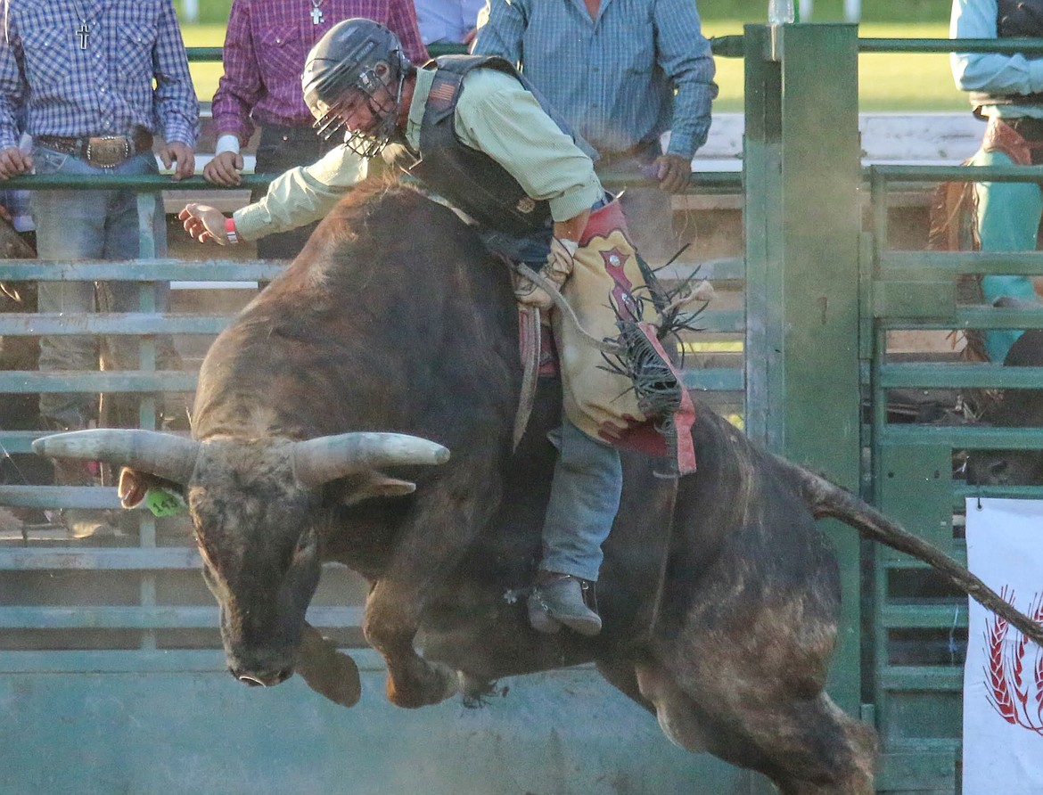 Photo by MANDI BATEMAN
Bull Bash 2018. Gerald Eash got a score of 172, 300 points, and won $918.84.