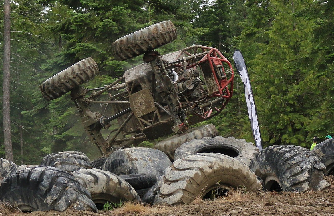 Photo by MANDI BATEMAN
... then lands wrong, turning the truck onto its side.