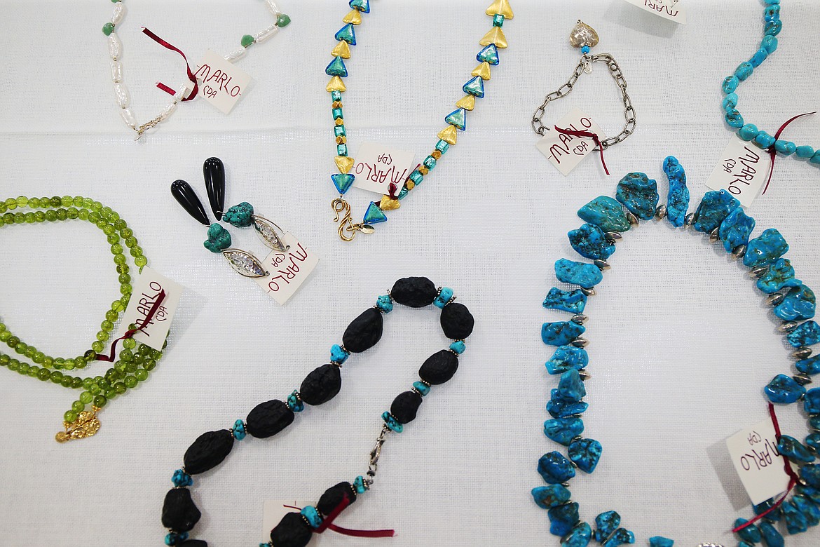 Marlo Faulkner has crafted more than 2,000 necklaces, bracelets, earrings and other pieces with aquamarines, rubies and more. (LOREN BENOIT/Press)