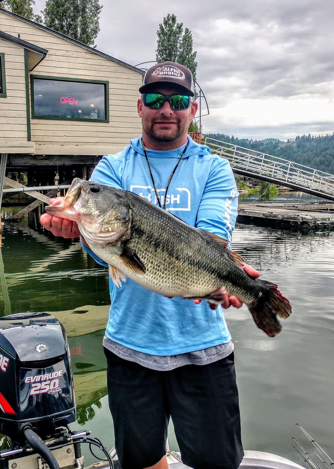 Courtesy photo
Lakeland Jr. High School principal Harrison Bertsch landed the biggest bass weighing in at 8.8 pounds at last weekends Idaho Bass Nation State Team Qualifier Tournament in Harrison.