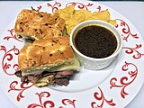 Doing jus-tice to a French dip sandwich