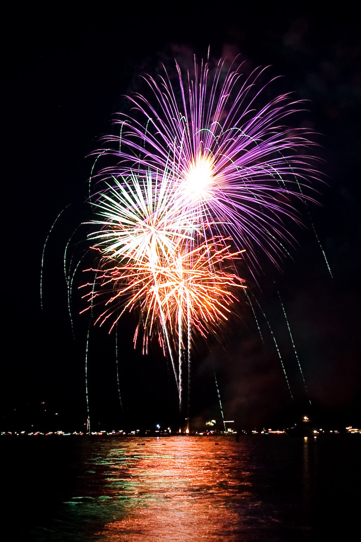 SHAWN GUST/Press fileFireworks explode over Lake Coeur d'Alene during Fourth of July celebrations.