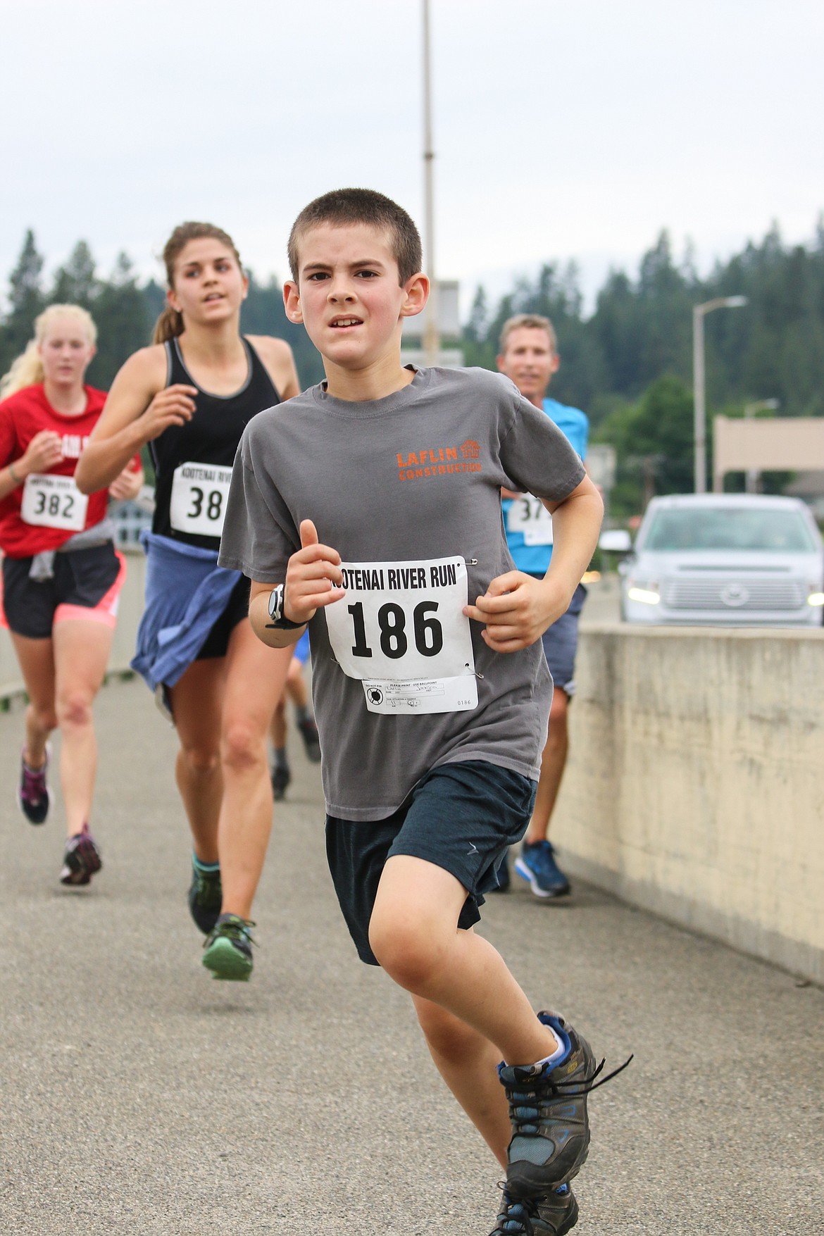 Photo by MANDI BATEMAN
Jackson Laflin won the 11 and under age group of the Men&#146;s 5K with a time of 24:25.