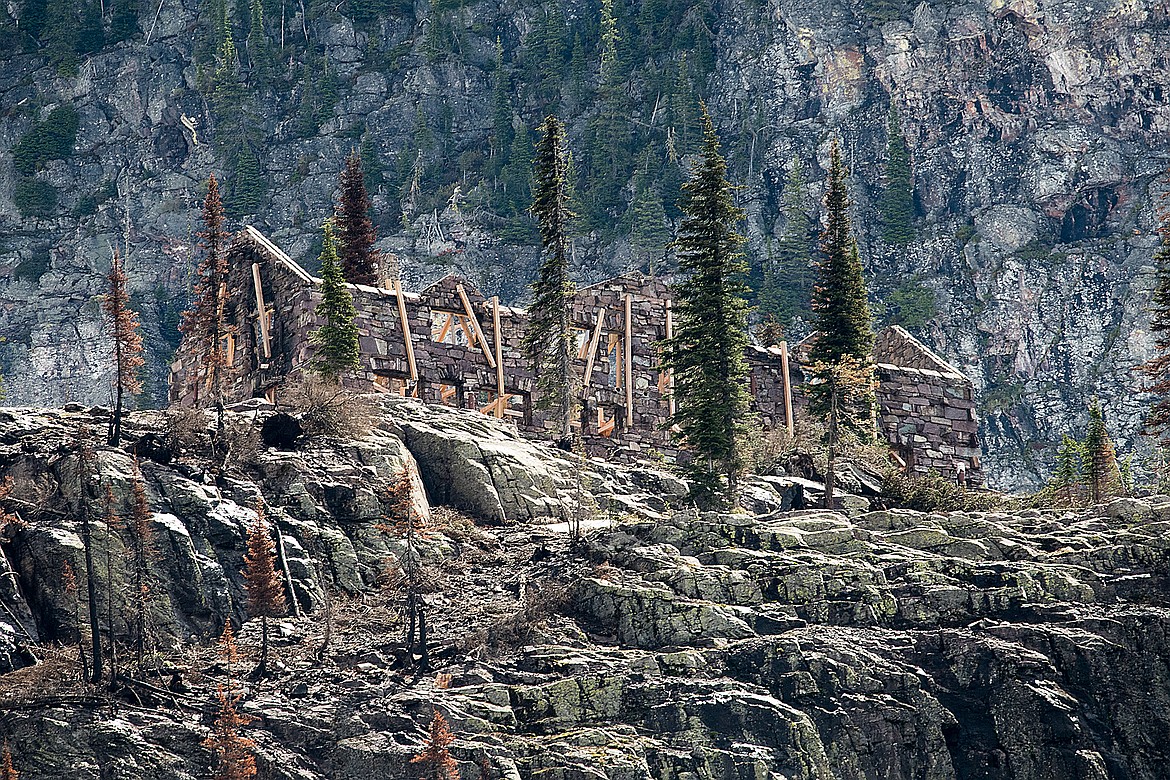 The Sperry Chalet, as seen from the Gunsight Pass Trail.