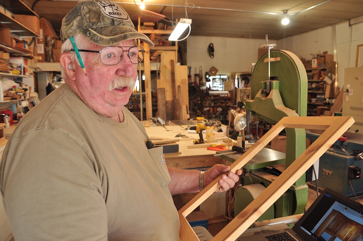 BOB JACKSON, owner of Jackson Woodworks, stands in his shop in Pablo as he explains how he makes cabinets. (Ashley Fox/Lake County Leader)