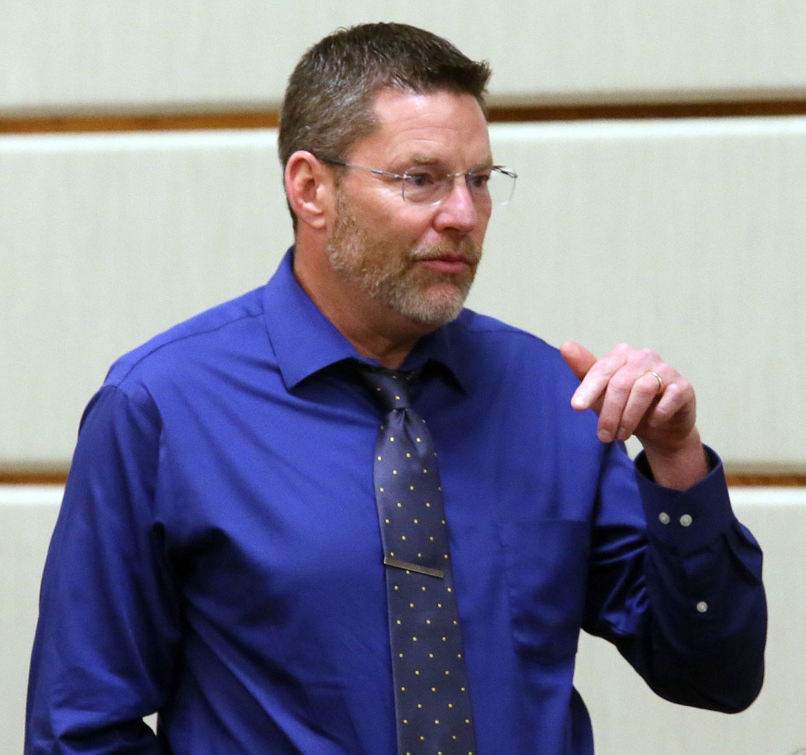 JUDD WILSON/Press
The Coeur d&#146;Alene School District&#146;s new superintendent, Dr. Steve Cook, called for a new state public school funding formula Tuesday.