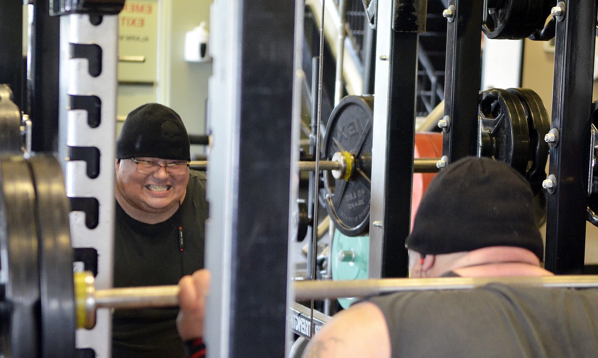 Powerlifter Sylvester Vermillion trains at The Wave last week as he prepares for the Special Olympics USA Games.