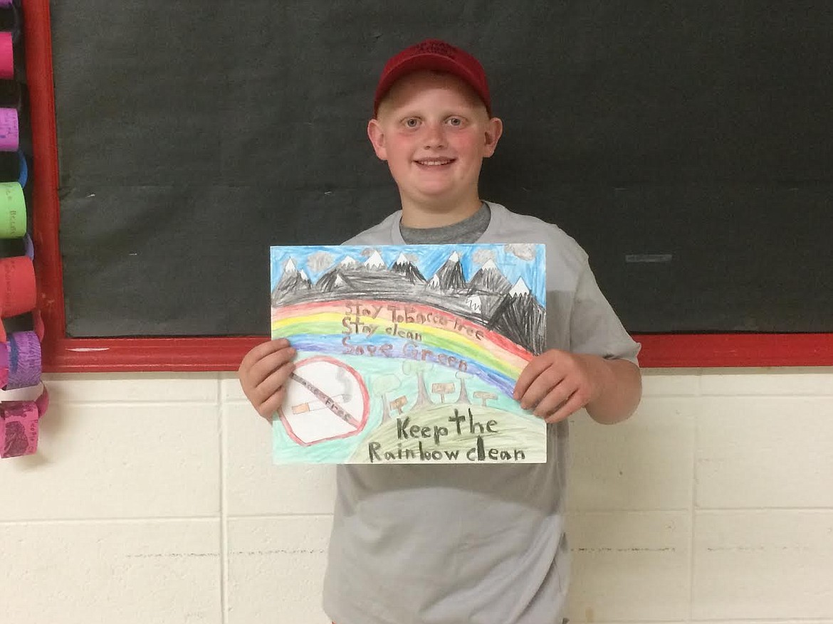 DYLAN LOVEJOY, of Arlee, was the Arlee town champion in the Tar Wars poster contest. (Photo provided)