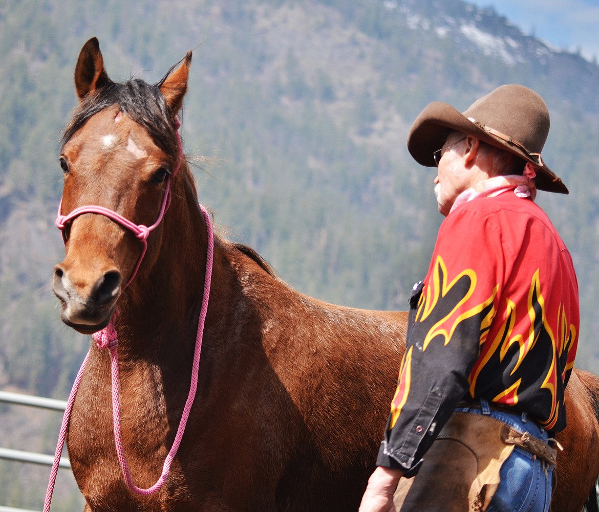 A connection has come to play, with the little bay&#146;s ear turned into Thompson he is in tune and listening to what he will be asked next. (Erin Jusseaume/ Clark Fork Valley Press)