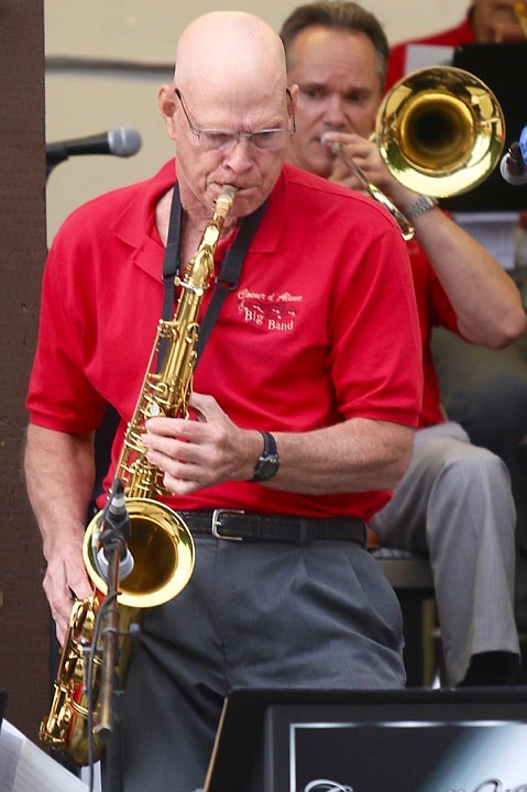 Jon Harwood solos on his tenor sax at the Coeur d&#146;Alene Big Band&#146;s concert Thursday in Hayden.