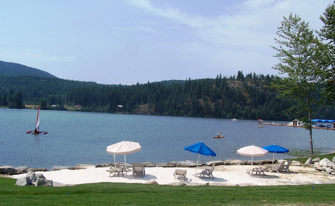 Access to a private sandy beach is just one of the many perks of living at Dover Bay&#146;s Marina Town. Courtesy photo.