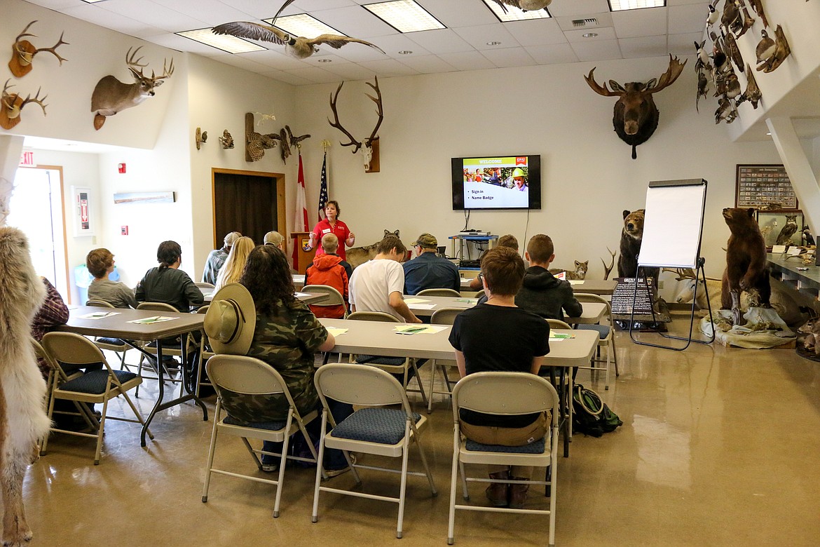 (Photo by MANDI BATEMAN)
Idaho Department of Labor Manager Summer MacDonald introduces herself the class of YCC employees.