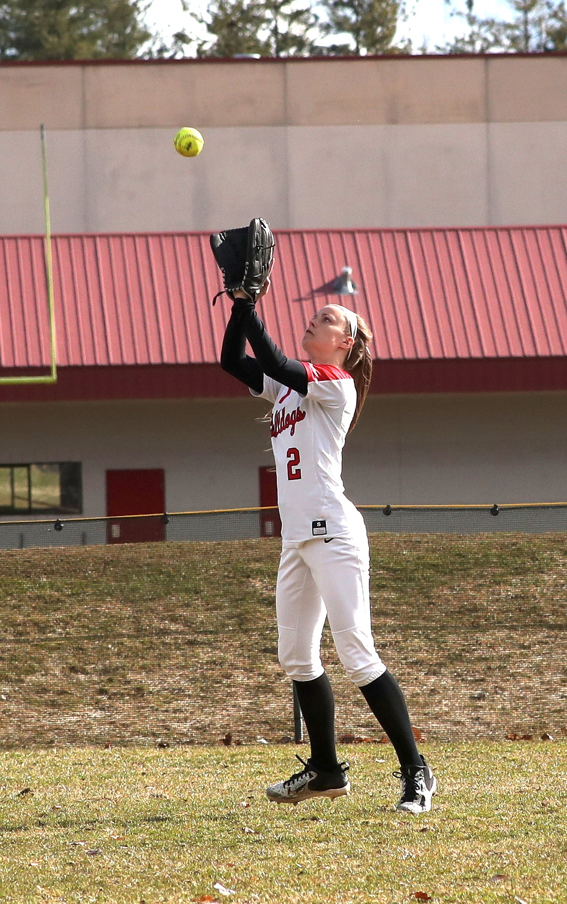 (Photo by ERIC PLUMMER)
Mattila led the Bulldogs in fielding percentage, and she has great range in the outfield.