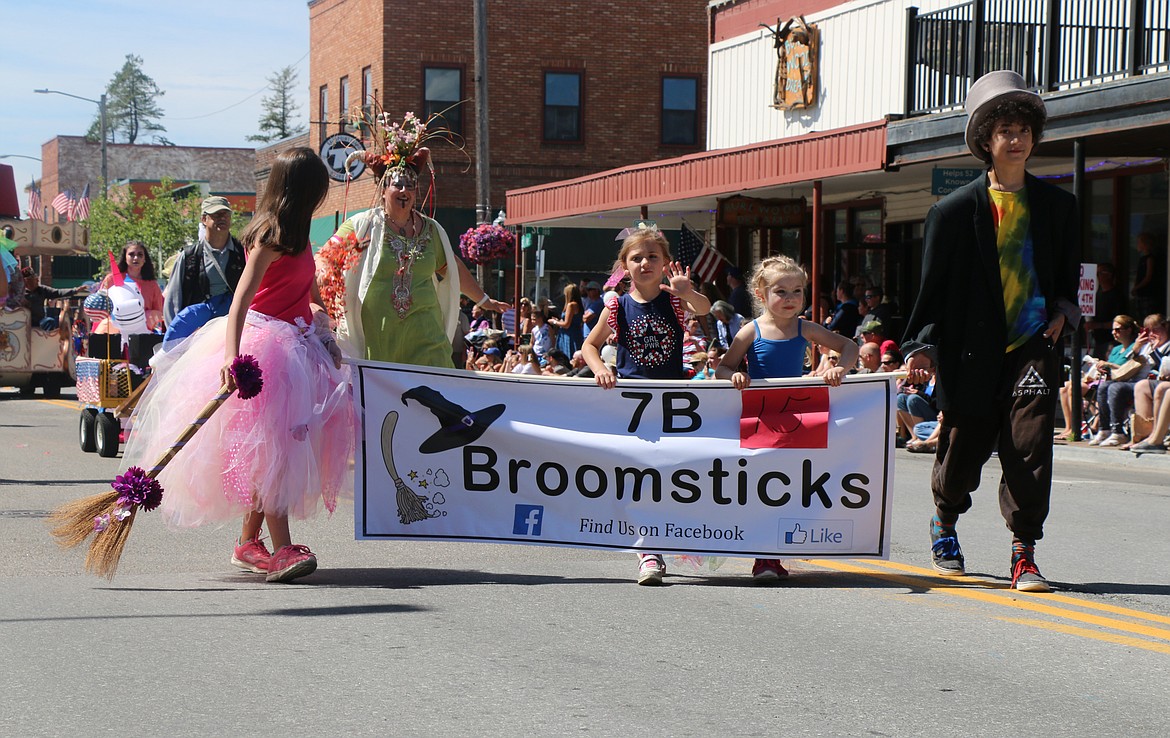 (Photo by CAROLINE LOBSINGER)Members of the 7B Broomsticks group take part in the Sandpoint Lions' Grand Parade on the Fourth of July Wednesday.