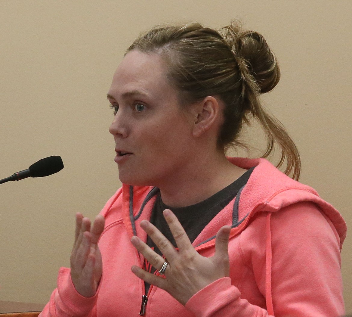 The Northwest Expedition Academy is an amazing success story, says parent Carrie Frank at Monday night&#146;s Coeur d&#146;Alene School Board meeting. (JUDD WILSON/Press)