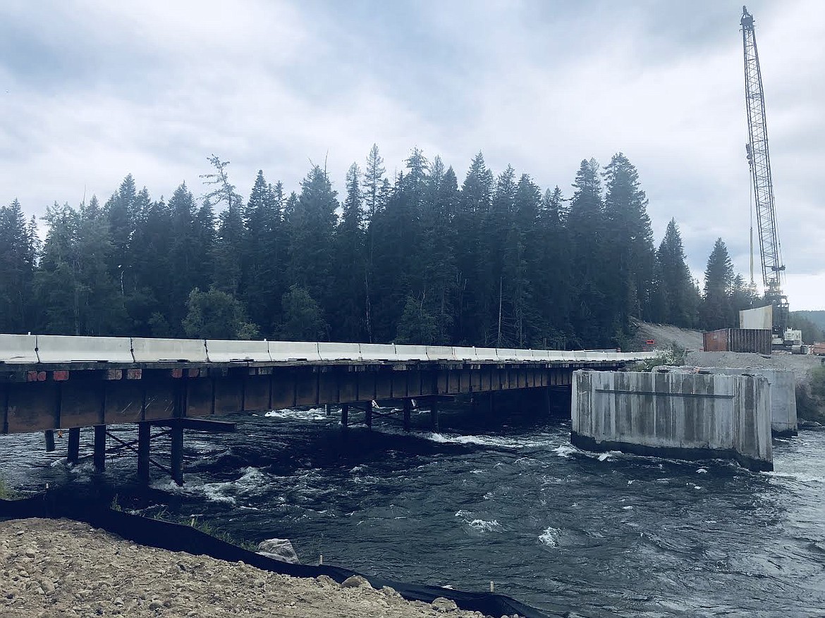 A SECTION OF Swan River is closed to recreation due to hazards associated with a temporary bridge on Montana Highway 209 in Ferndale. (Photo courtesy of Big Sky Public Relations)