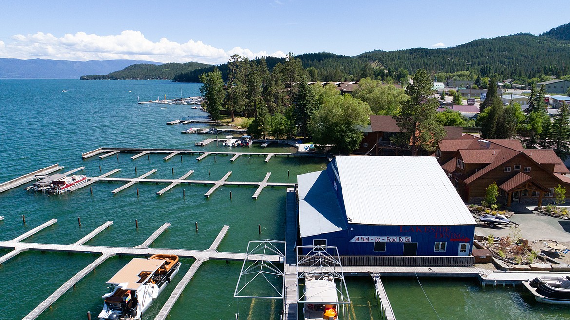 Lakeside Marina on Flathead Lake is scheduled to go up for aution on July 31. (Photo provided)