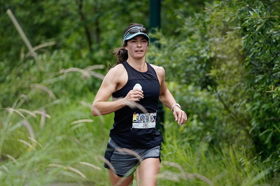 A runner in the &quot;Mid-Leg Crisis&quot; fights through the first leg of the Glacier Challenge on Saturday.