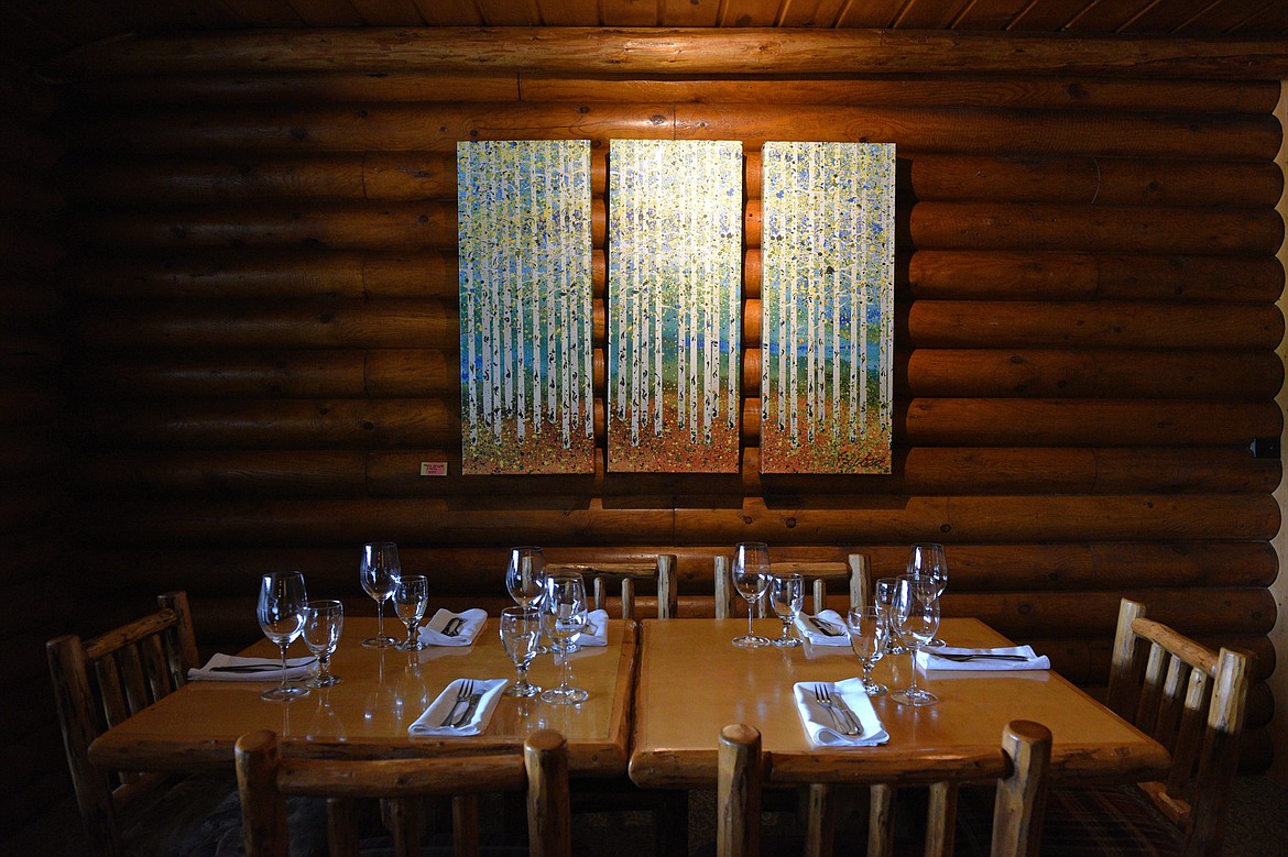 Table setting in the dining/bar area at the Laughing Horse Lodge near Swan Lake on Thursday, June 21. (Casey Kreider/Daily Inter Lake)