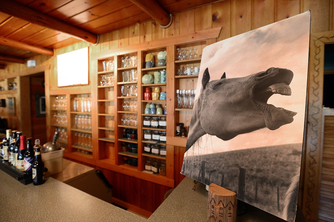 Bar area inside the Laughing Horse Lodge near Swan Lake on Thursday, June 21. (Casey Kreider/Daily Inter Lake)