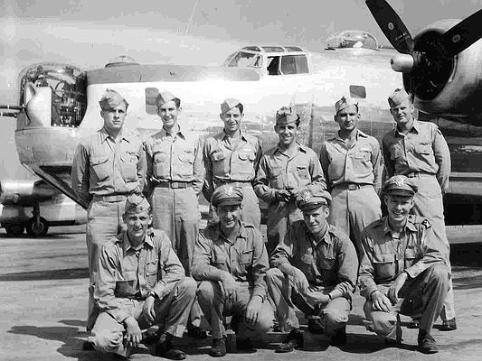 Army Air Forces Sgt. Charles Daman, top left in photo, was killed during World War II in 1945. His remains were returned to his family for burial with full military honors on Tuesday. (Courtesy photo)
