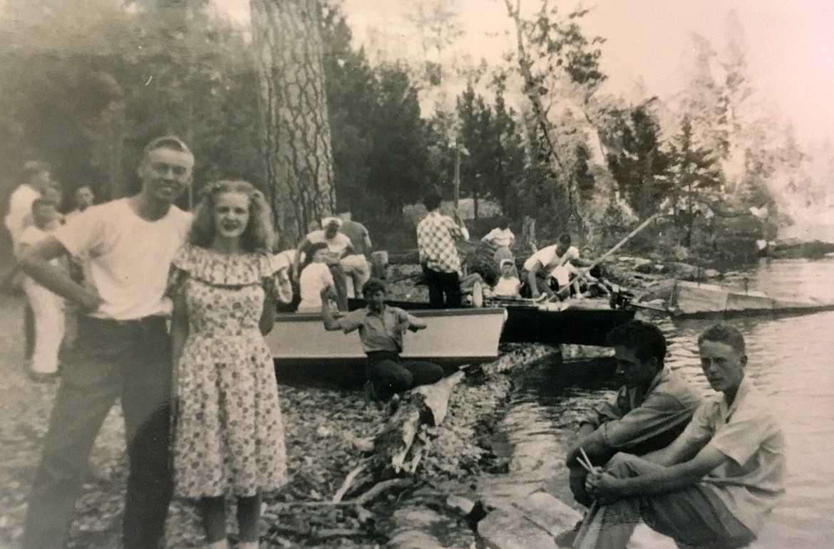 People enjoy activities by the lake at Flathead Lutheran Bible Camp in this photo taken in the 1940s. (Photo provided by Margie Fiedler)