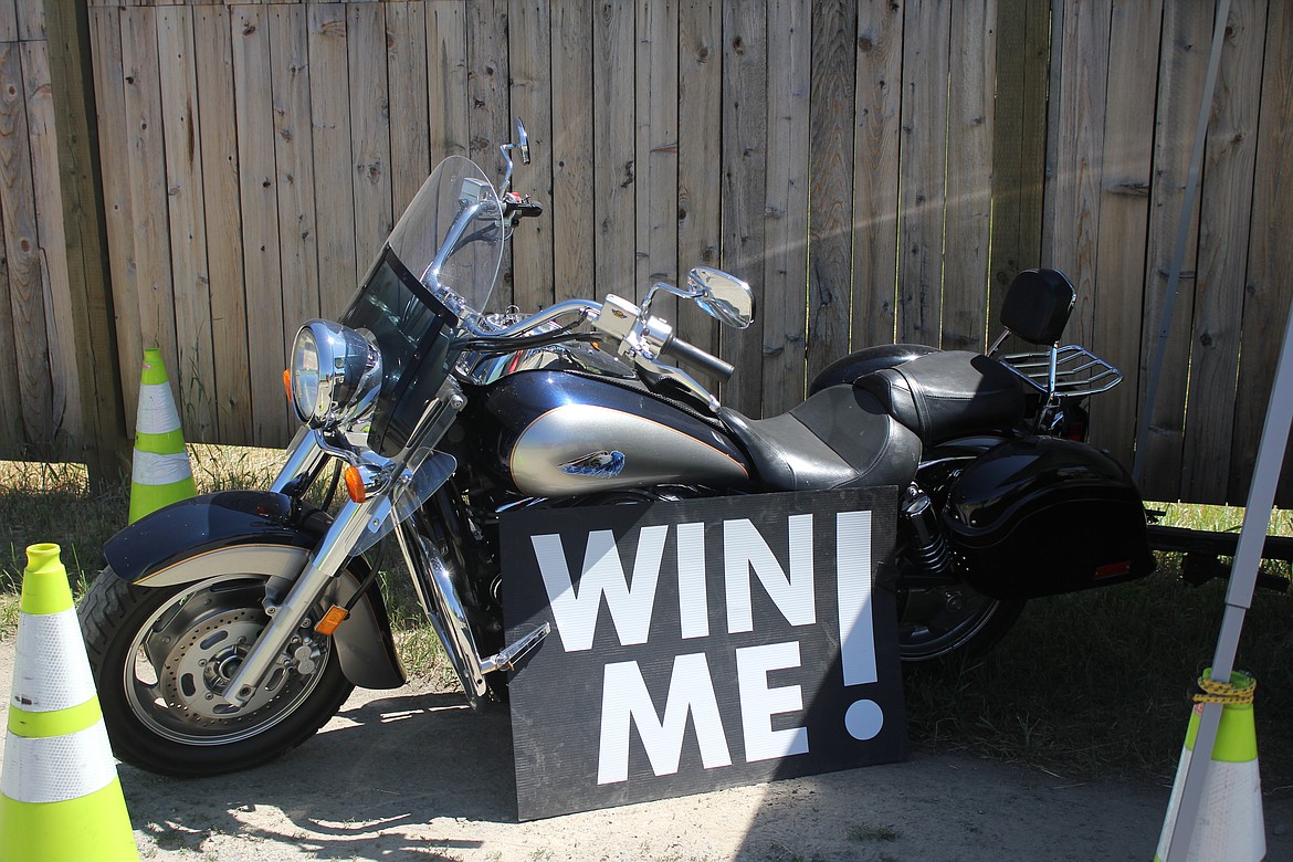 Photo by TANNA YEOUMANS
This donated motorcycle will help the Boundary County Chaplain Corps supply their new relief vehicle.