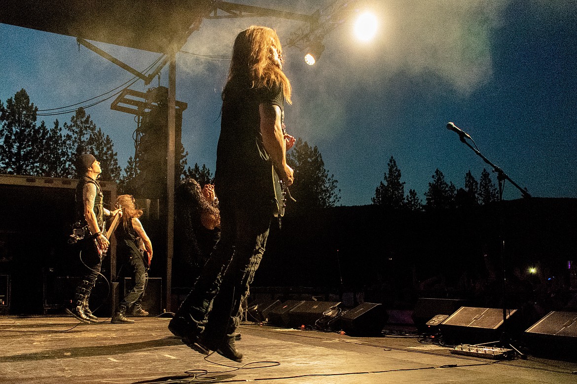 Skid Row rocks out as they play Monkey Business during the Big Sky Bash to benefit the Card Foundation on Saturday. (Ben Kibbey/The Western News)