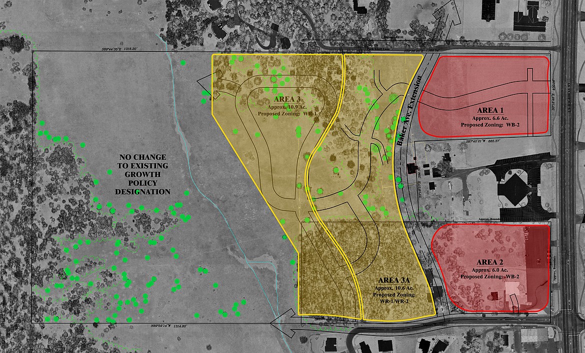 The map for the subarea plan propsoed on Higway 93 South.