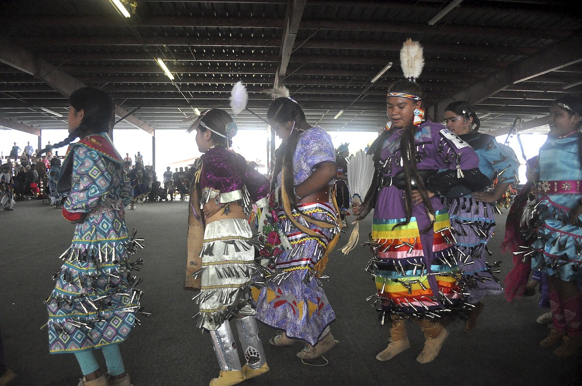 GIRLS DANCE at the annual Arlee Celebration on Friday, July 6. (Ashley Fox/Lake County Leader)