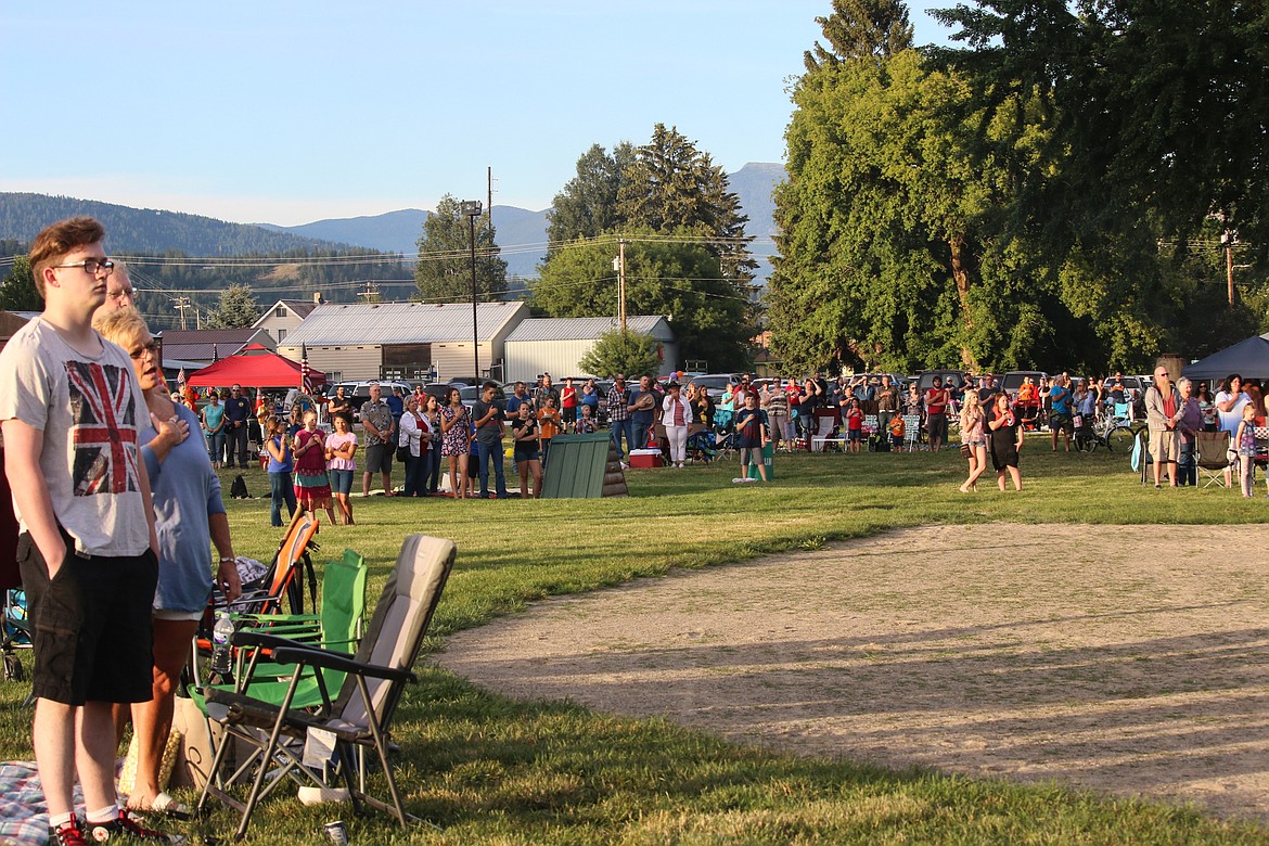 Photo by MANDI BATEMAN
All festivities came to a pause during the Pledge of Allegiance and National Anthem.