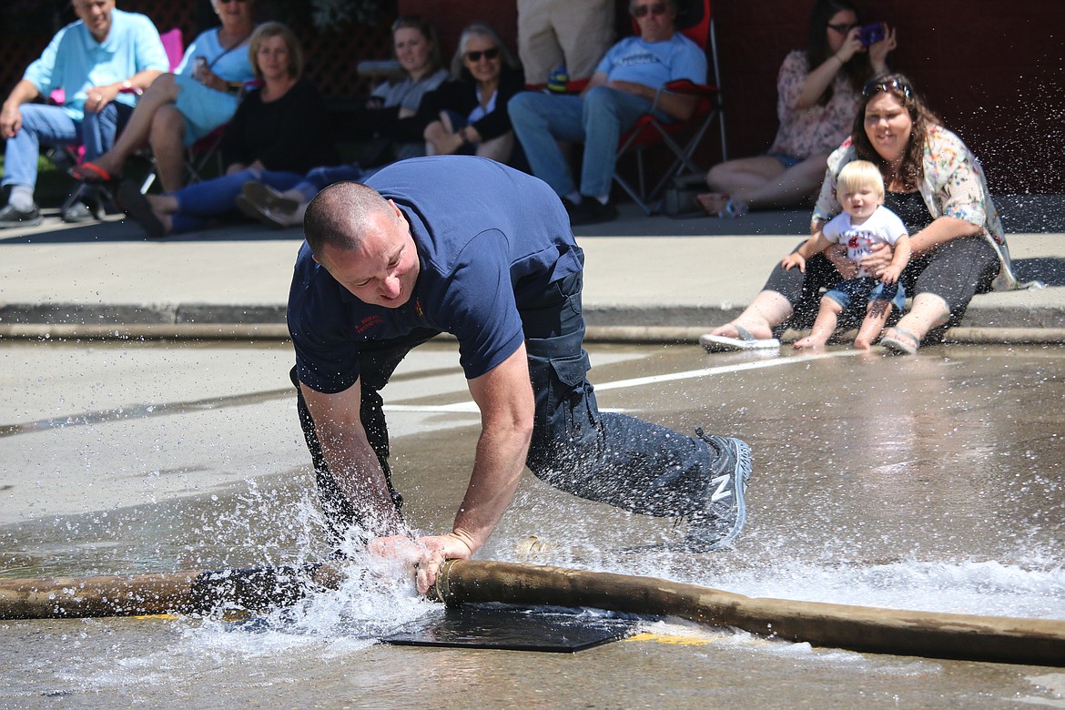 Above: If the hoses were not connected quickly enough, it became a water show.