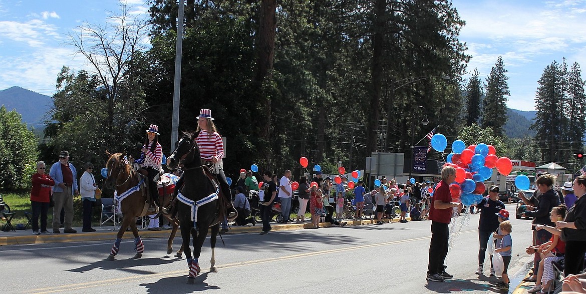 Horses, balloons and a lot of red, white and blue were featured during the Fourth of July parade in St. Regis.