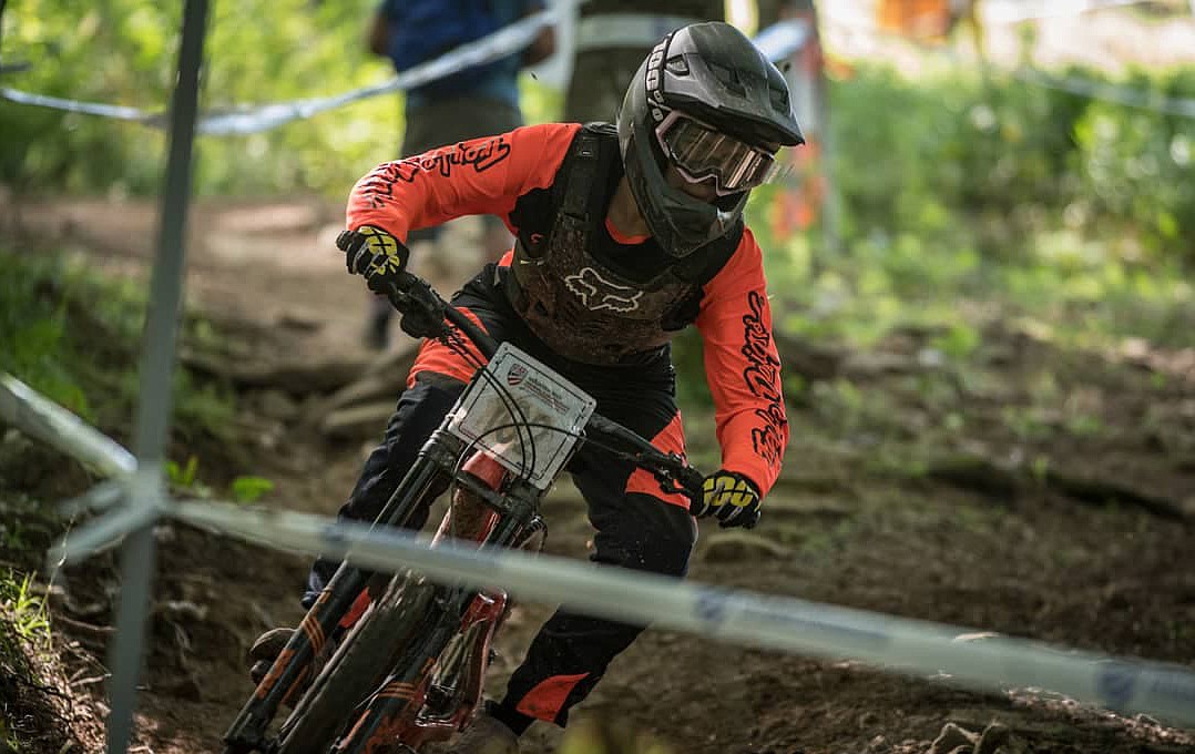 Coeur d'Alene 18-year-old Alli Gaertner rallies on a trail during the 2018 USA Cycling Mountain Bike National Championships in West Virginia. Allie is one of just two North Idaho young ladies who competed and earned top spots at the race. (Courtesy photo)