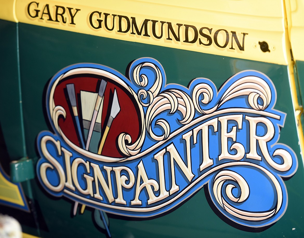 An example of Gary Gudmundson&#146;s painting. He painted his name and logo on the car he used to race.(Brenda Ahearn/Daily Inter Lake)