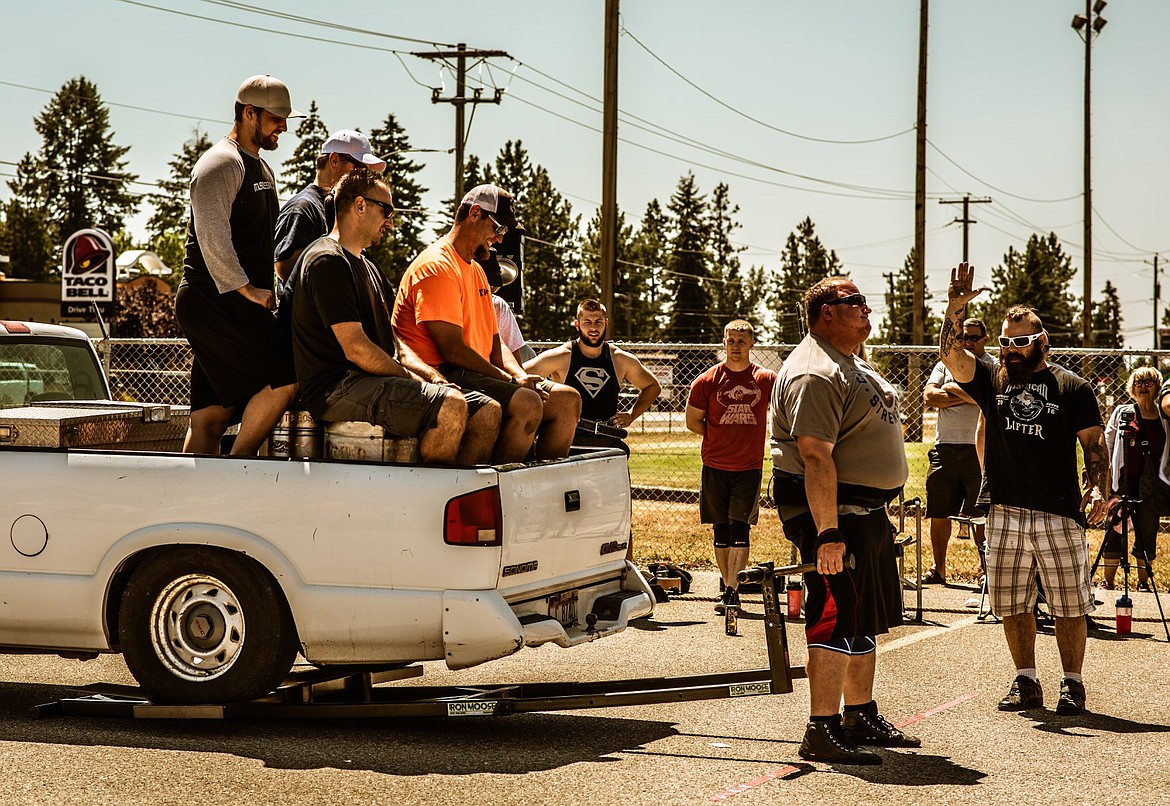 Courtesy photo
Derik Hudson prepares to compete in North Idaho&#146;s Strongest competition last Saturday in Rathdrum.