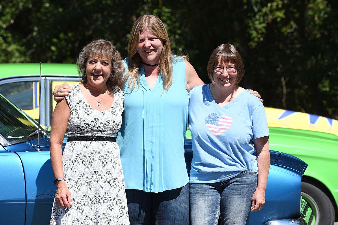 From left, Teresa Sears, Linda Larkey and Missy Hendricks at Lawrence Park on July 13. (Casey Kreider/Daily Inter Lake)