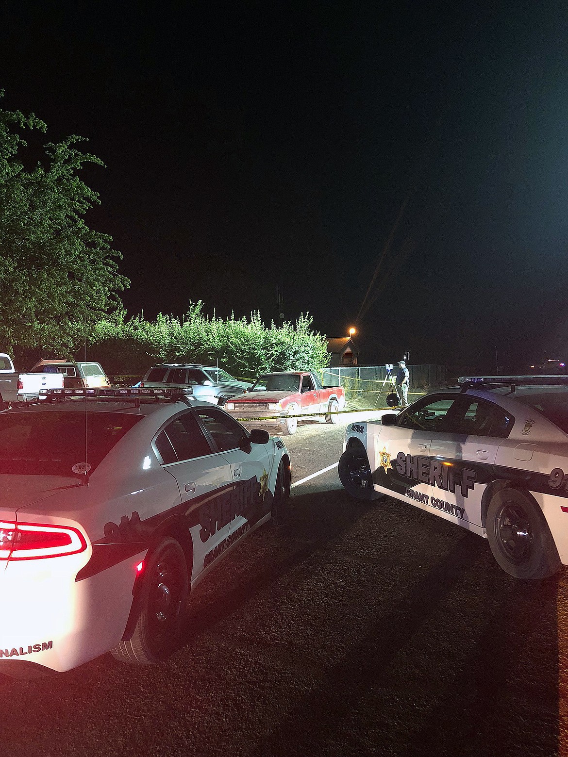 Grant County Sheriff's Office/courtesy photoDeputies investigate Wednesday night's shooting near Moses Lake.