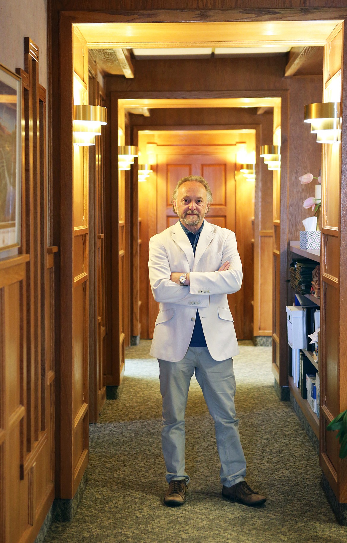 Festival music director John Zoltek is pictured at the Glacier Symphony office in Kalispell on July 25. (Mackenzie Reiss/Daily Inter Lake)