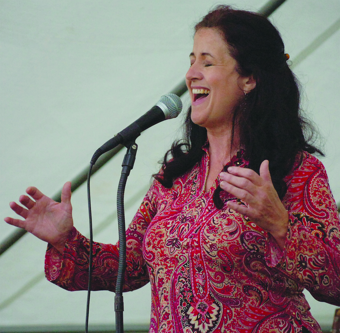 Entertaining with her outstanding voice, Cammy Maughan was the judges&#146; choice for first place in the adult division of the Mission Valley Spotlight Talent Show at the Lake County Fair.