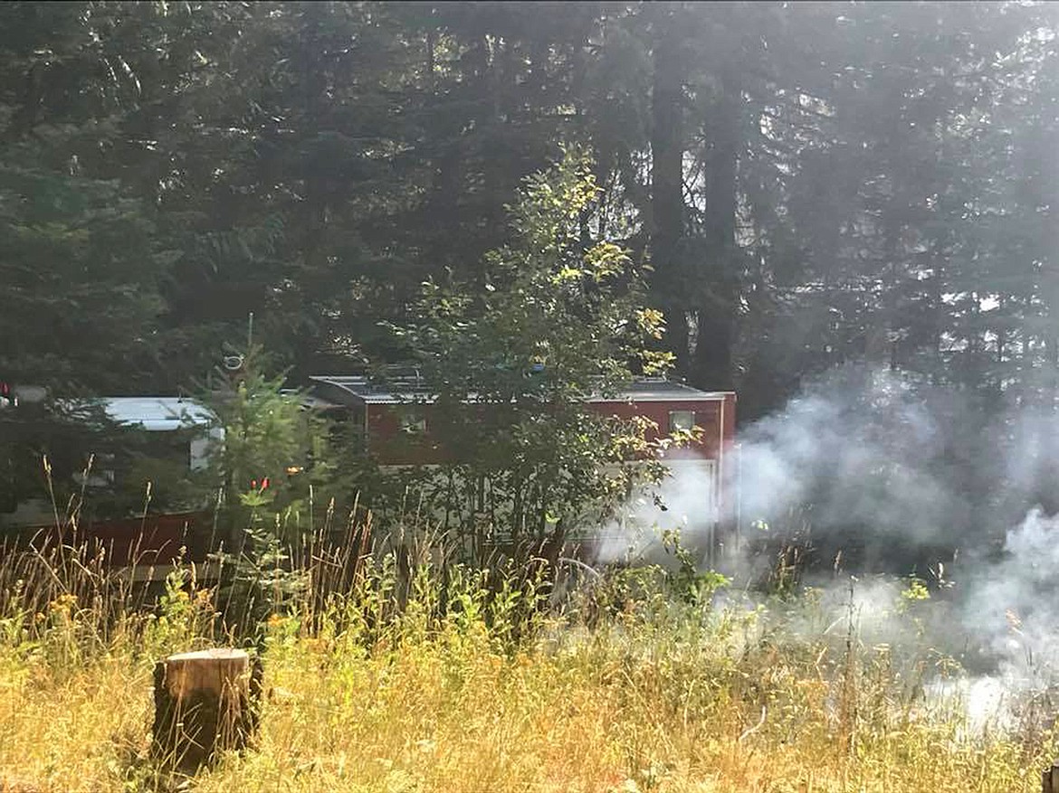 (Photo courtes SELKIRK FIRE via Facebook)A hay barn on Dockins Road in Careywood was destroyed in a fire on Friday.