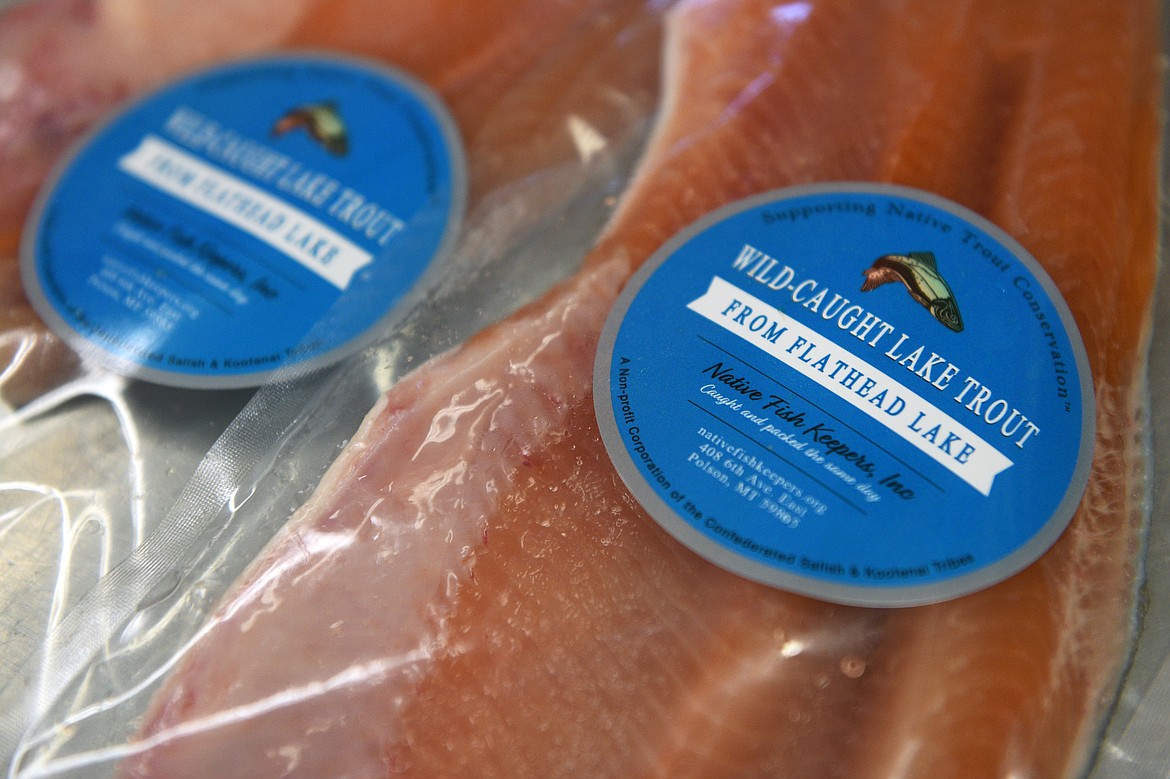 Lake trout fillets are vacuum-sealed and frozen at the Native Fish Keepers&#146; processing facility in Blue Bay. (Casey Kreider/Daily Inter Lake)