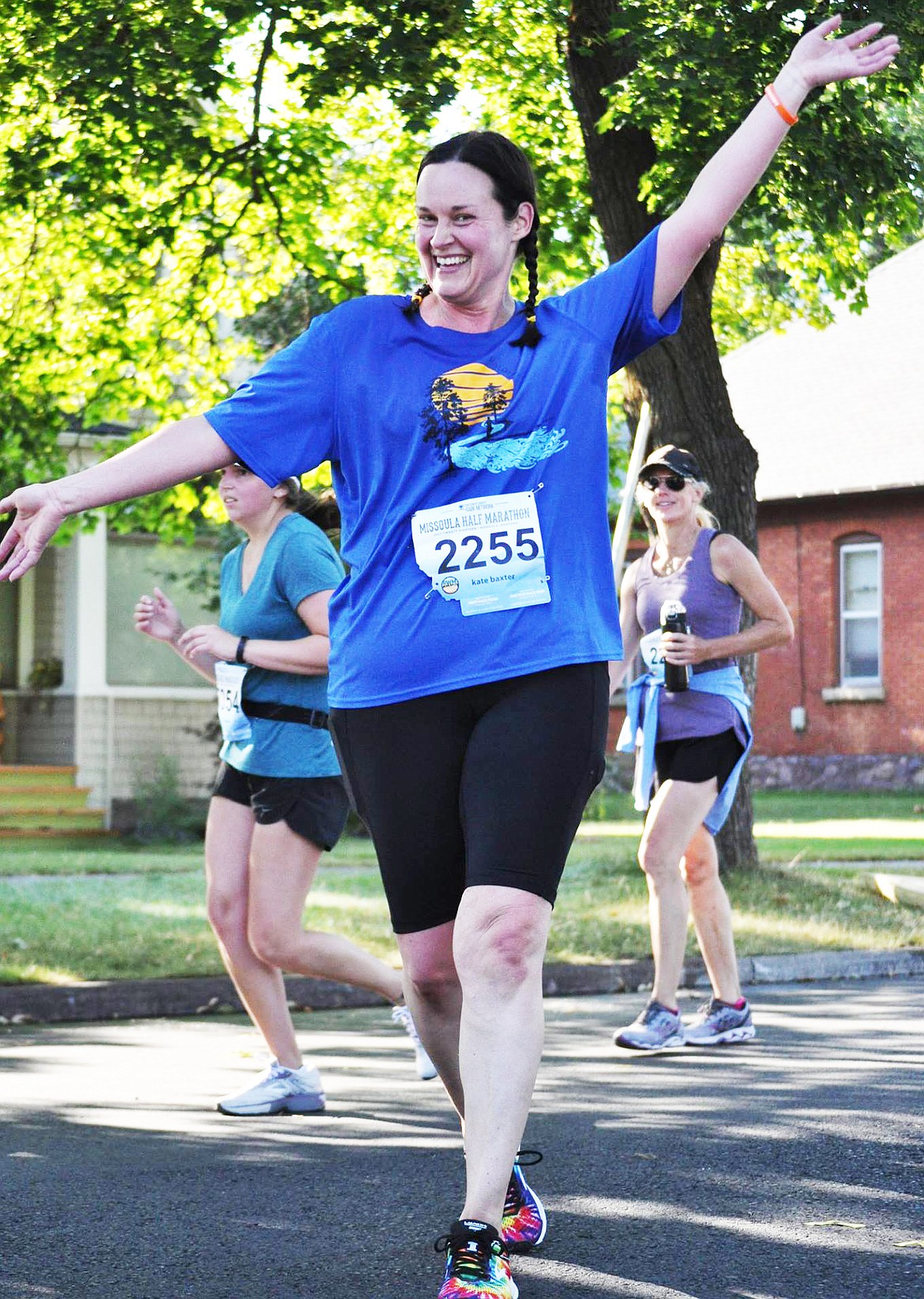 Thompson Falls resident Kylie Baxter having some fun during the half marathon in Missoula.