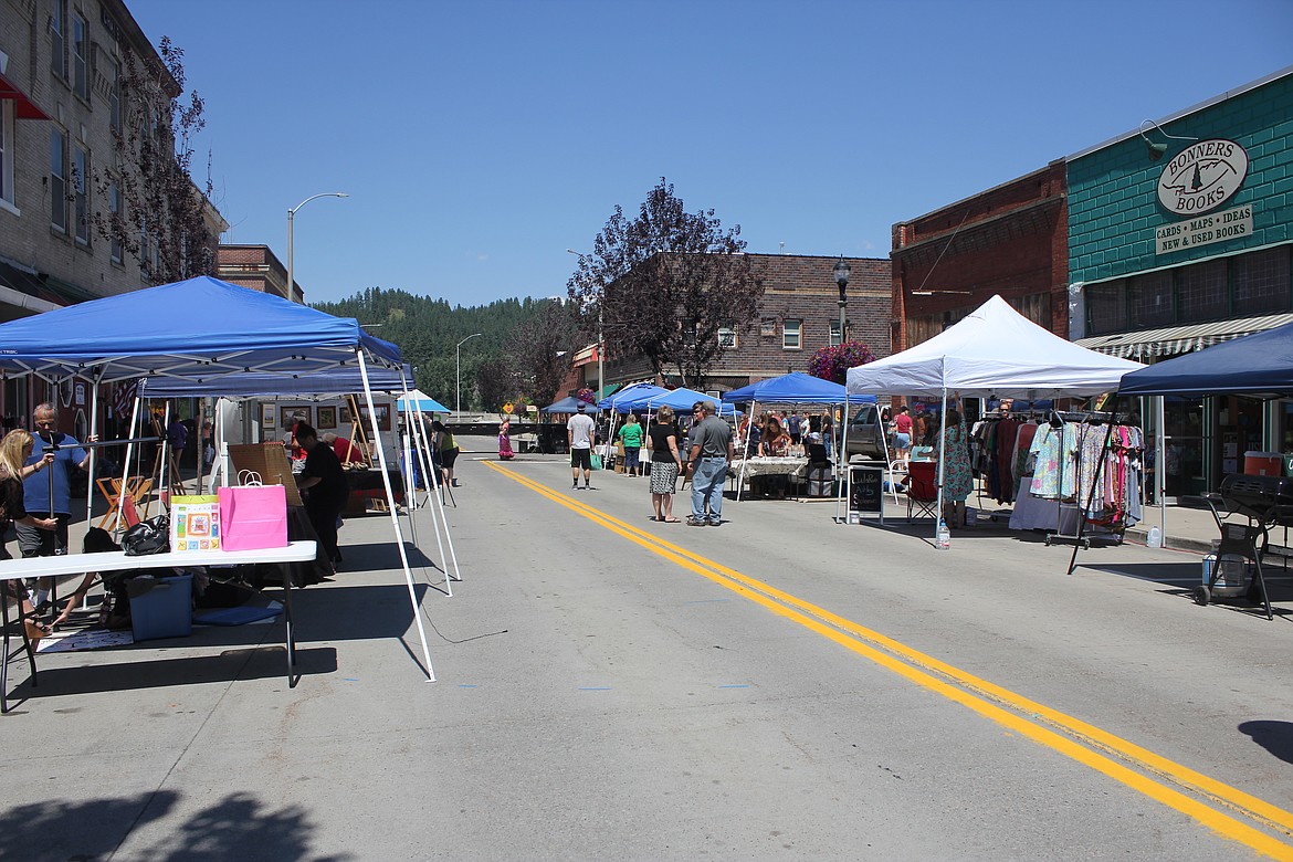 Photo by TANNA YEOUMANS
Downtown Bonners Ferry was lined with businesses during the Kootenai River Days weekend.