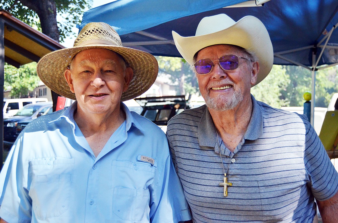 Avery Coleman, left, with Bob Williams at  the 2018 Chicken Jamboree in Thompson Falls