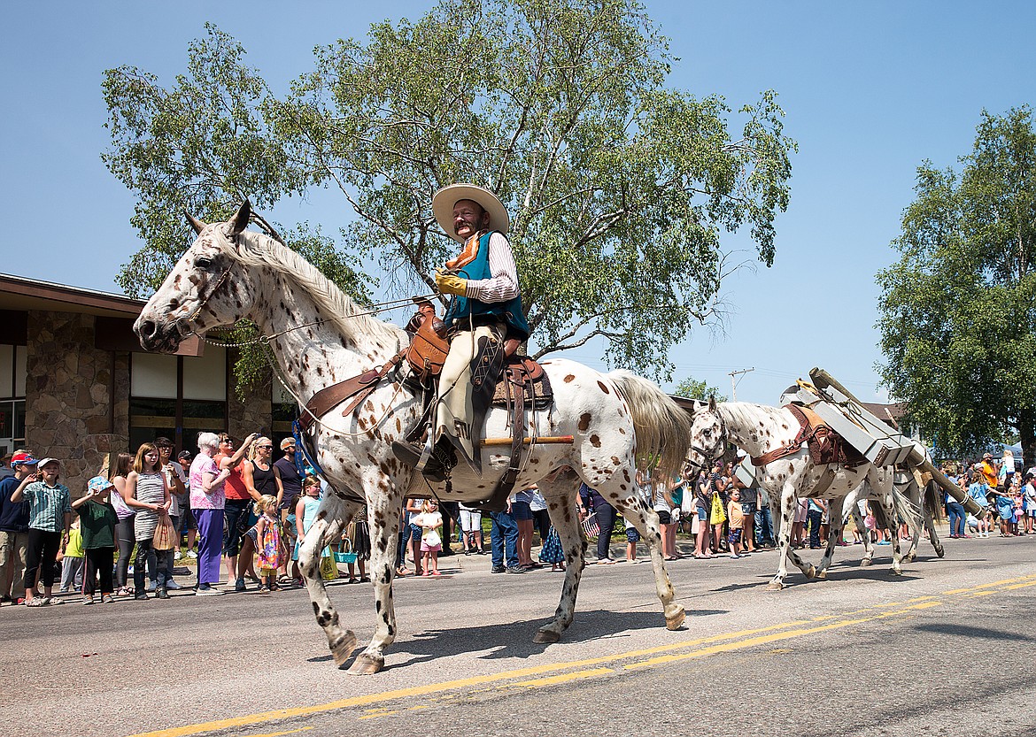 Stu Sorensen rides in the parade.