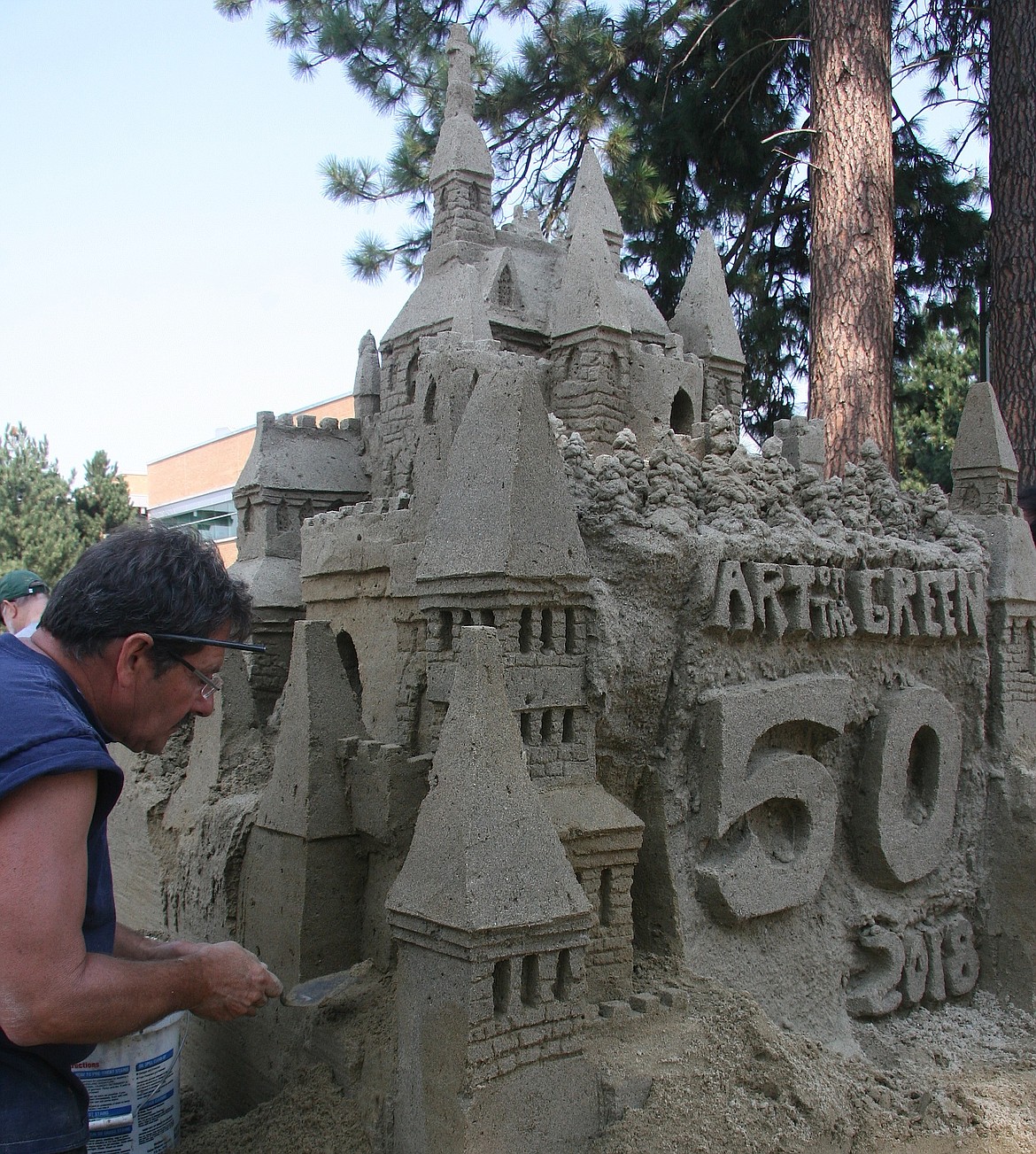 Coeur d&#146;Alene&#146;s Scott Dodson has been building sandcastles at Art on the Green for 20 of the event&#146;s 50 years. This work takes more than 32 hours.