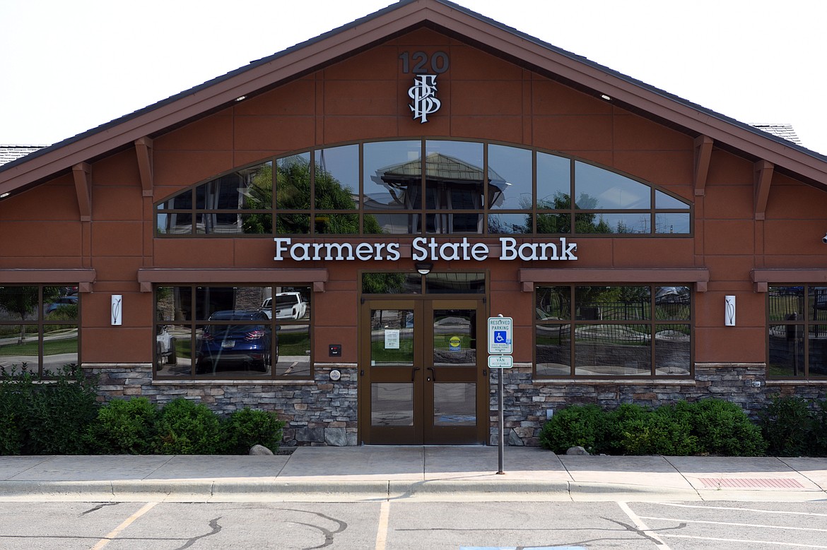 Farmers State Bank at 120 Hutton Ranch Road in Kalispell on Tuesday, July 31. (Casey Kreider/Daily Inter Lake)