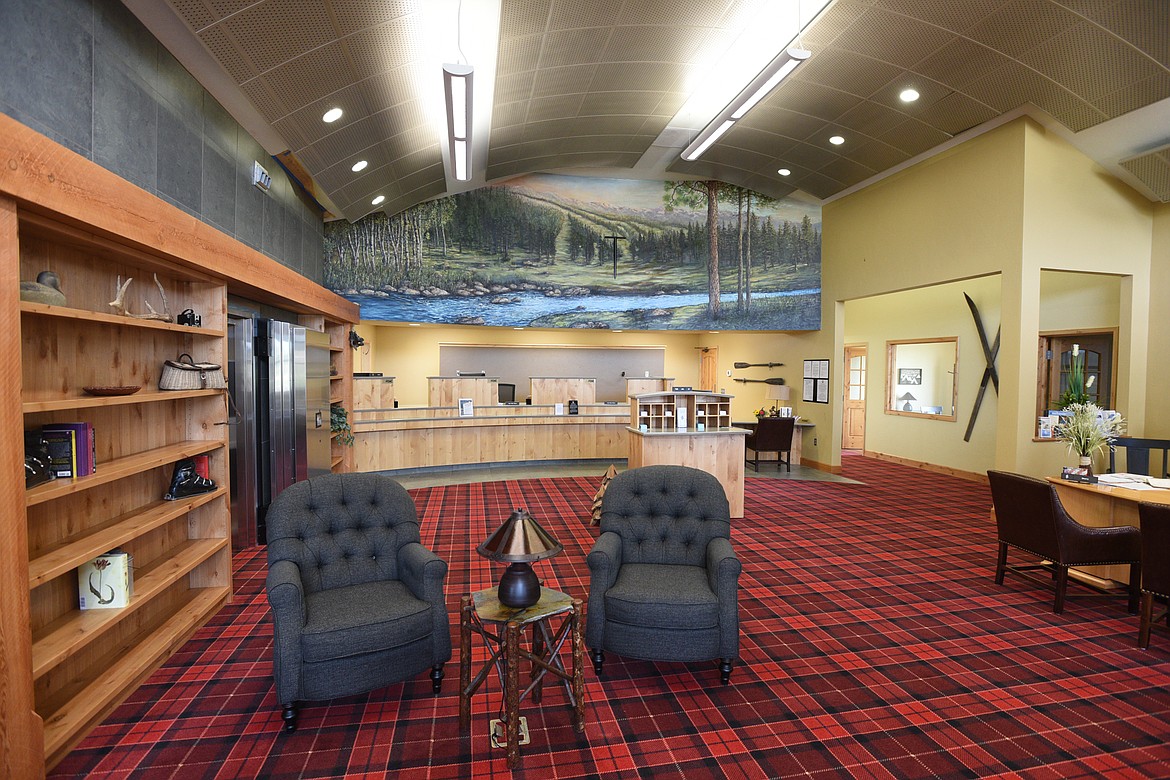 Interior of Farmers State Bank at 120 Hutton Ranch Road in Kalispell on July 31. (Casey Kreider/Daily Inter Lake)